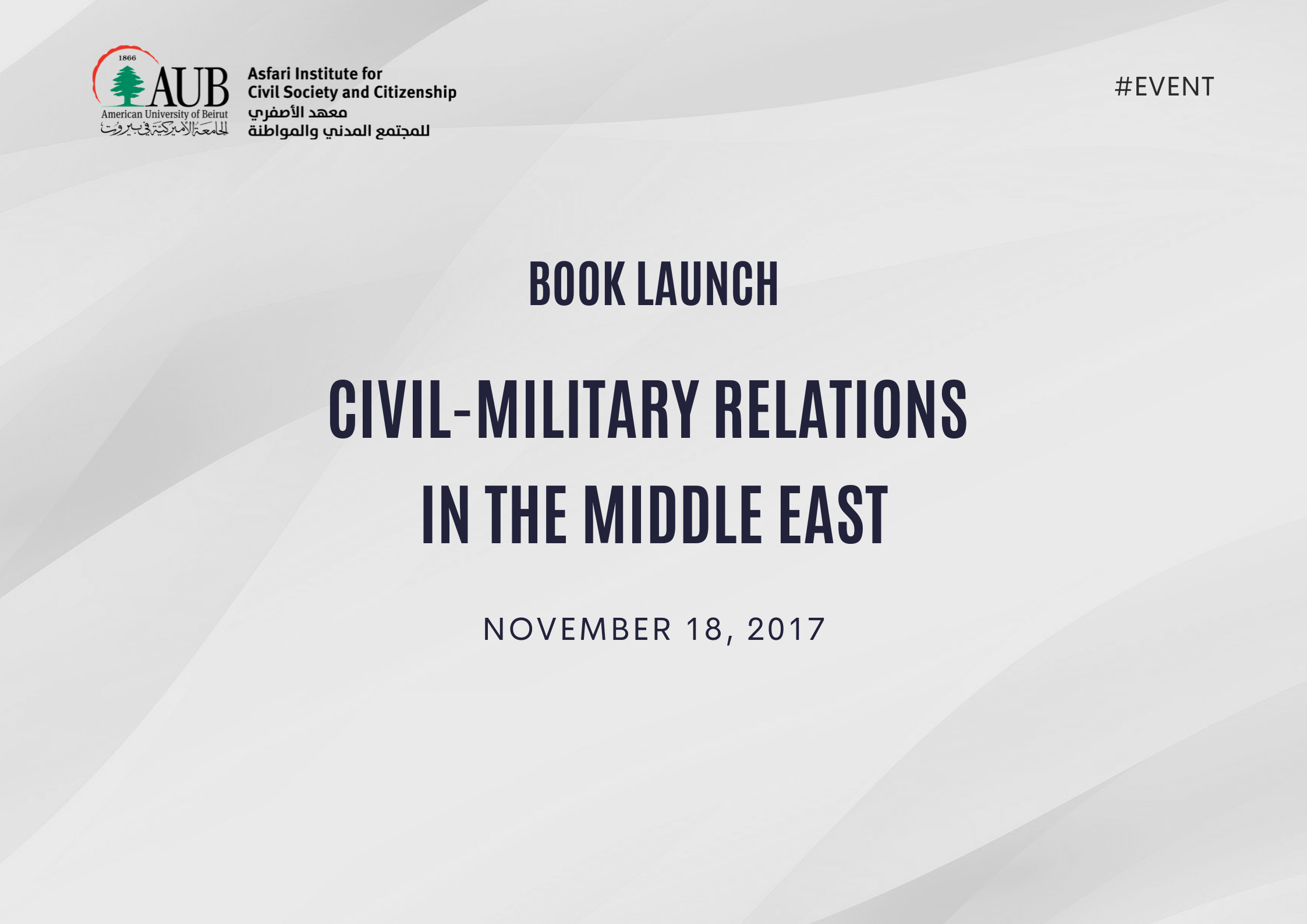 Book Launch: Civil-Military Relations in the Middle East