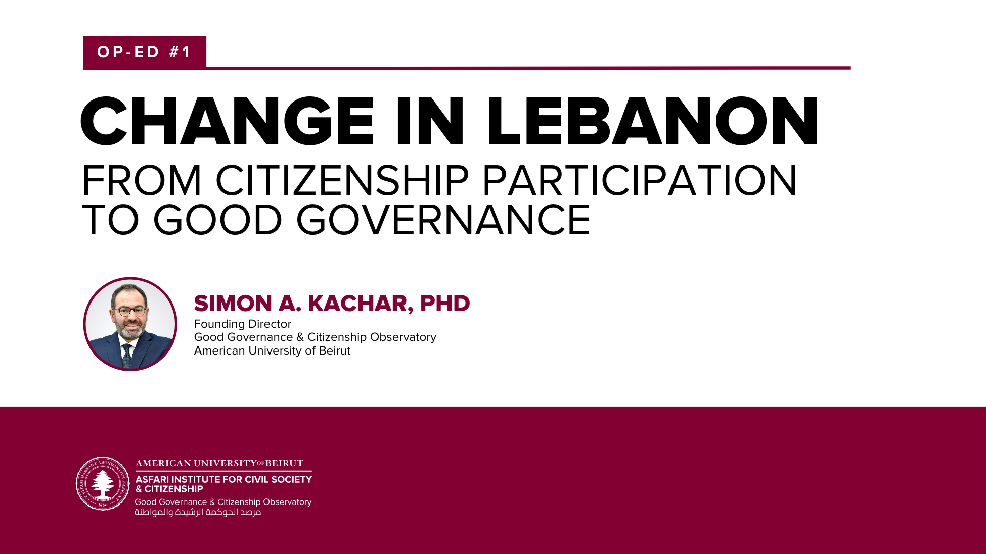 Change in Lebanon: From Citizenship Participation to Good Governance