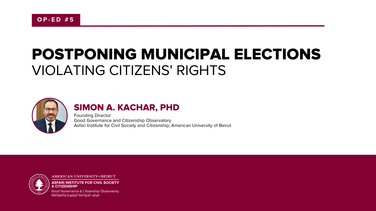 Postponing Municipal Elections: Violating Citizens’ Rights