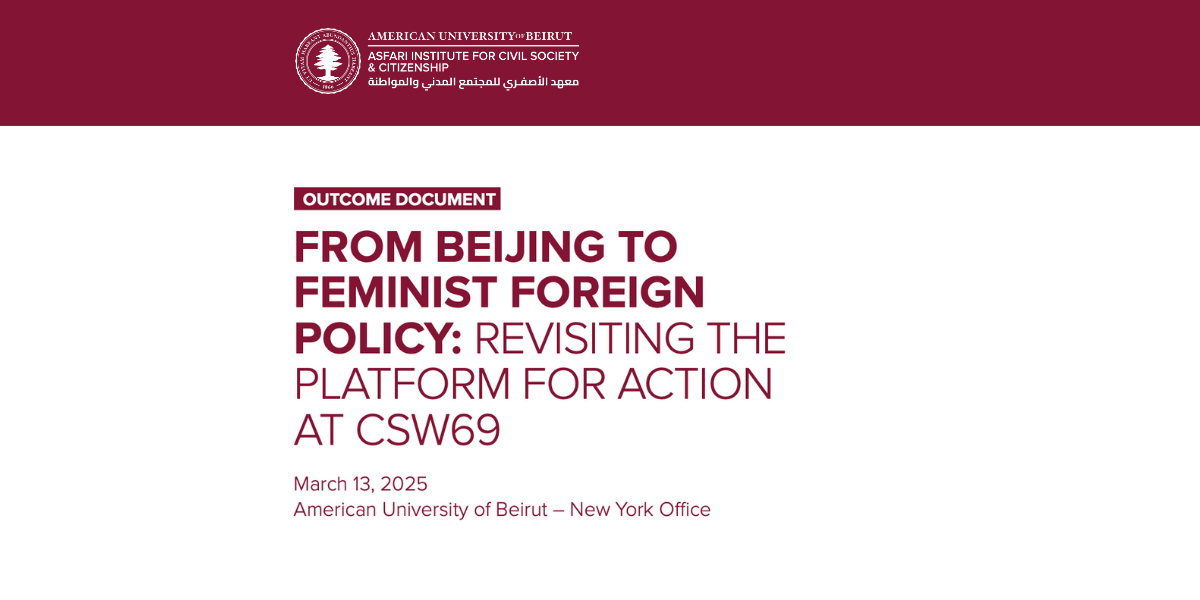 From Beijing to Feminist Foreign Policy: Revisiting the Platform for Action at CSW69